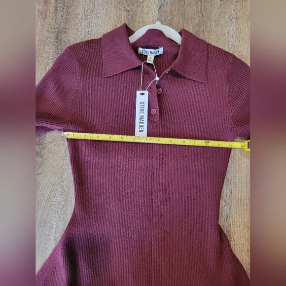 Purple Collared Knit Dress - Picture 9 of 10